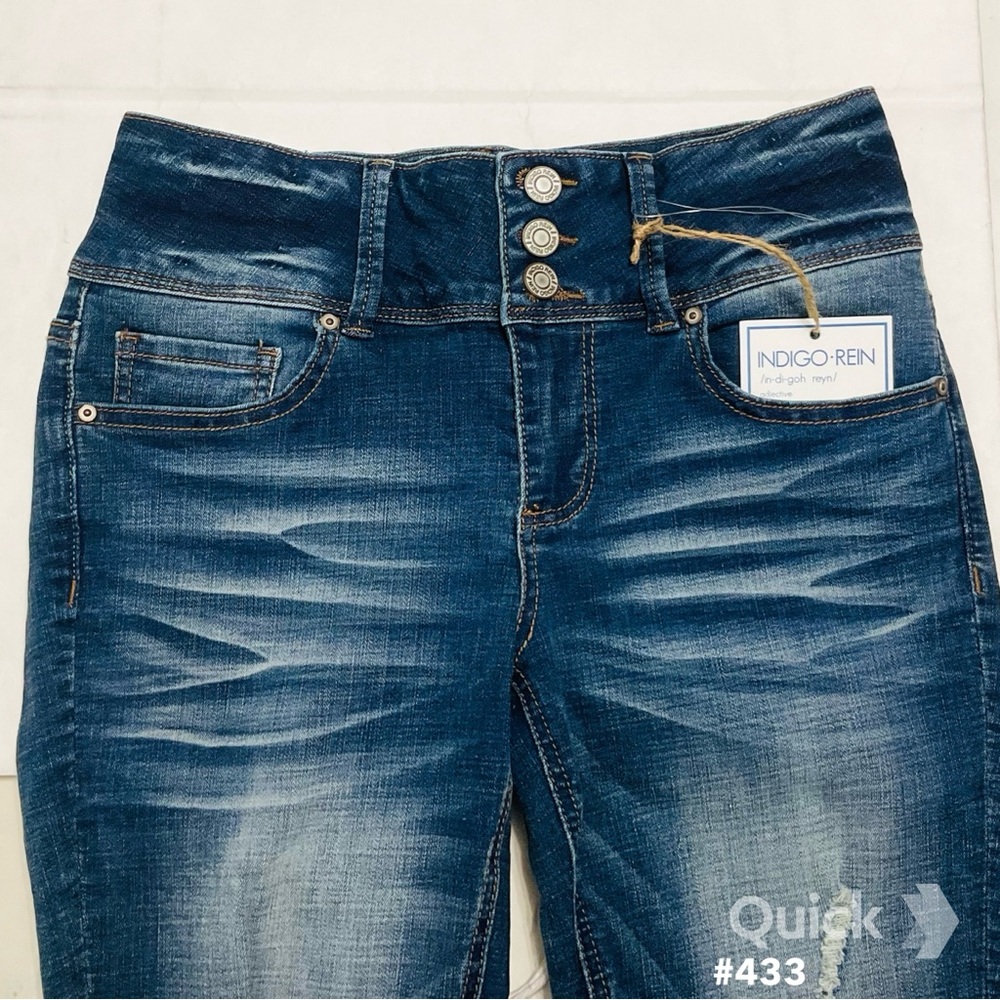 sz 7 - New Indigo Rein Cuffed Skinny Jeans - Picture 4 of 8